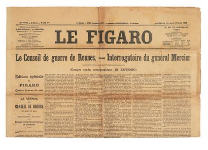 null [DREYFUS].
14 numéros ou suppléments du journal Le Figaro. 21 avril - 25 août...
