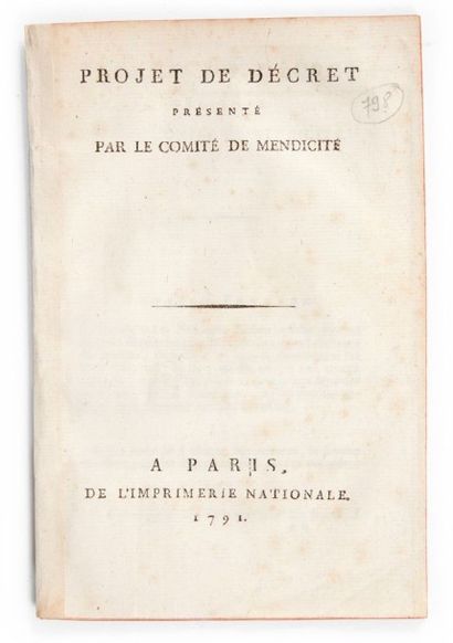 null [PAUPÉRISME].
Ensemble de 6 ouvrages. 1757-1861.
5 volumes et une plaquette.
-...
