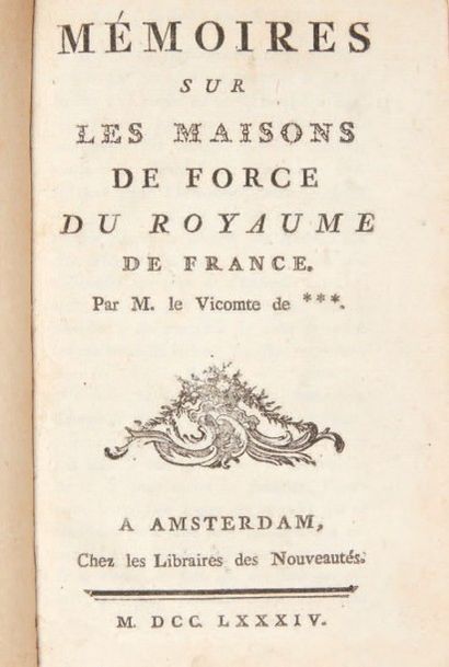 null [PRISONS FRANÇAISES - ANCIEN RÉGIME].
Ensemble de 4 ouvrages. 1717-1795.
3 volumes.
-...