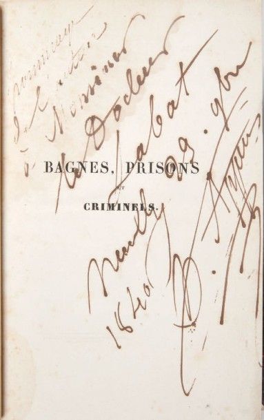 null [PRISONS DE SUISSE].
APPERT (Charles).
Bagnes, prisons et criminels. Paris,...