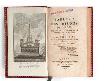 null [PRISONS DE LYON].
Ensemble de 7 ouvrages. 1797-1888.
7 volumes.
- DELANDINE....
