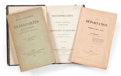 null [COLONISATION PÉNALE ET TRANSPORTATION].
Ensemble de 6 ouvrages. 1791-1905.
6...