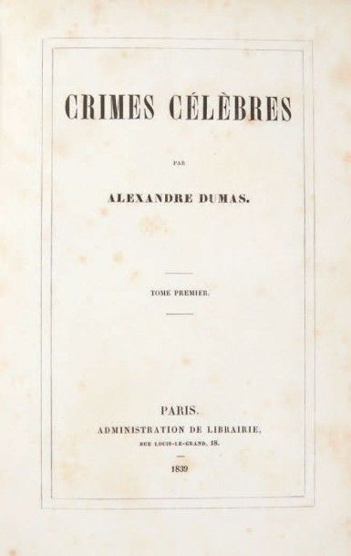 null [CRIMINELS ET AFFAIRES CÉLÈBRES].
Ensemble de 6 ouvrages. 1801-1900.
18 volumes.
-...