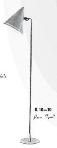 PAAVO TYNELL (1890-1973) Lampadaire orientable modèle «K 10-10»
Métal laqué, osier...