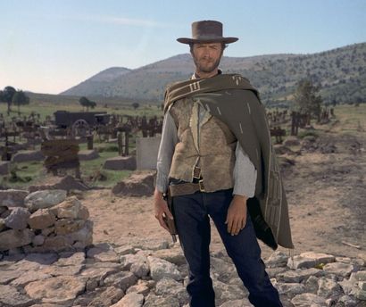 Reporters Associati Clint Eastwood sur le set du film «Le Bon, la Brute et le Truand»,...