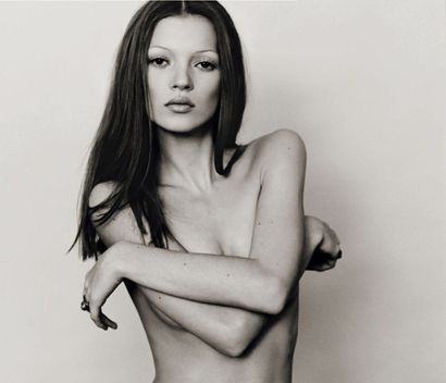 MICHEL HADDI (né en 1956) 
Kate Moss, 1991
Tirage argentique sur papier argent.
Signé.
Édition...