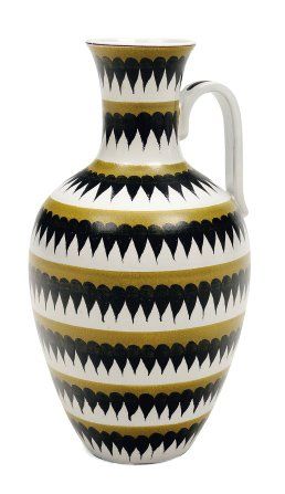 STIG LINDBERG Grand vase en céramique émaillé à decors fl oraux. Vers 1950. Manufacture...