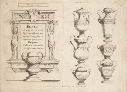 HUQUIER, Jacques-Gabriel Recueil de plus de six cents vases, nouvellement mis au...