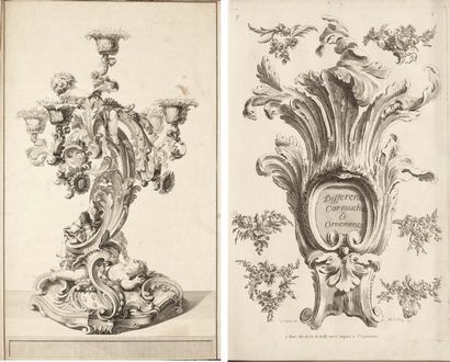 HUQUIER, Gabriel, et d'autres [Recueil de divers ornements] [1740-1770] BEL ENSEMBLE....