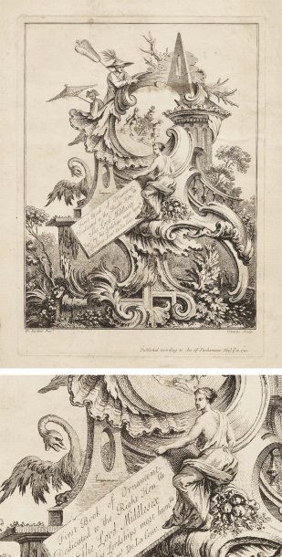 DE LA COUR, William [First-Fourth Book of Ornament] Londres, 1741-1743 TRES RARE...