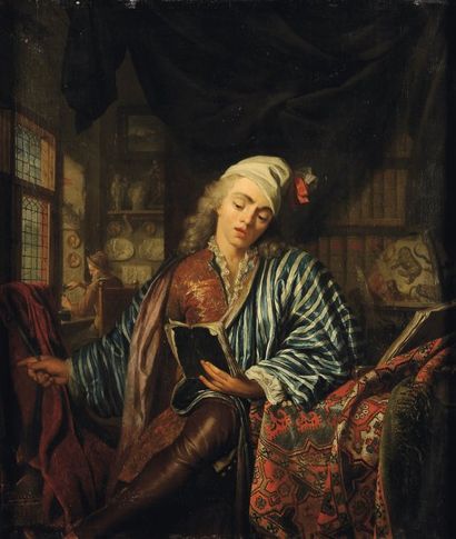 ÉCOLE FLAMANDE DU XVIIIE SIÈCLE, ATTRIBUÉ À GERRIT ZEGELAAR (1719-1794) Personnage...