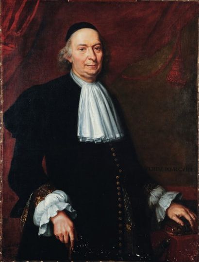ATTRIBUÉ À JAKOB VAN OOST (NÉ À BRUGES EN 1601-1671) Portrait d'un homme de loi Toile,...