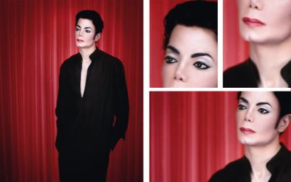 ARNO BANI (NÉ EN 1976) Michael Jackson sur fond rouge, 1999 Tirage unique de 2010....