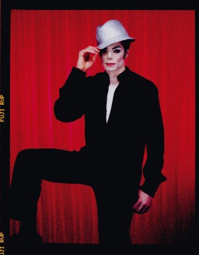 ARNO BANI (NÉ EN 1976) Michael Jackson sur fond rouge n°4, 1999 Tirage unique de...