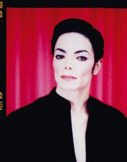 ARNO BANI (NÉ EN 1976) Michael Jackson sur fond rouge n°9, 1999 Tirage unique de...