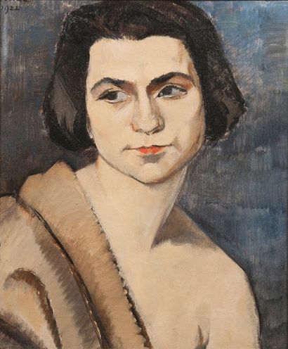 Anne-Pierre De Kat (1881-1968) 
Margot, 1922
Huile sur toile Signée et datée en haut...