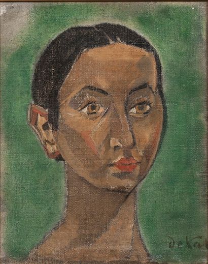 Anne-Pierre De Kat (1881-1968) 
Petrouchka, 1930.
Huile sur toile Signée en bas à...