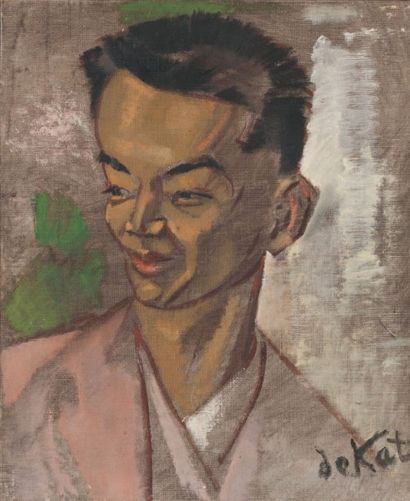Anne-Pierre De Kat (1881-1968) 
Vietnamien Fug
Huile sur toile Signée en bas à droite
H_46...