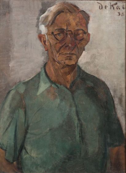 Anne-Pierre De Kat (1881-1968) 
Autoportrait, 1938
Huile sur toile Signée et datée...