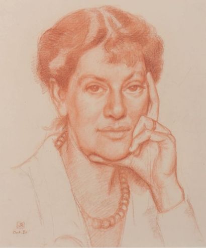 Théo Van RYSSELBERGHE (1862-1926) 
Portrait de Suzanne Schlumberger-Weyher, 1920
Sanguine...