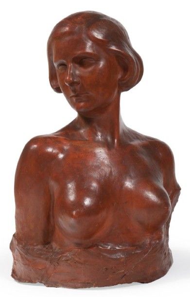 Eugène CANNEEL (1882-1966) 
Buste de femme
Terre cuite
Signée sur la base
H_59 cm...