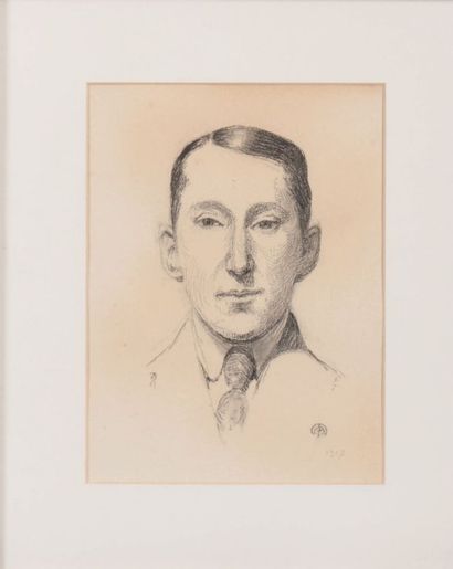 Auguste MAMBOUR (1896-1968) 
Portrait, 1917
Crayon sur papier
Monogrammé A.M. et...