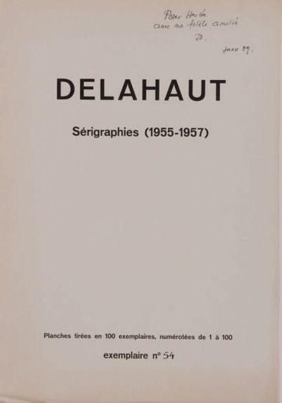 Jo Delahaut (1911-1992) 
Portfolio «Sérigraphies (1955-1957)»
Numérotées n° 54/100.
Signé,...