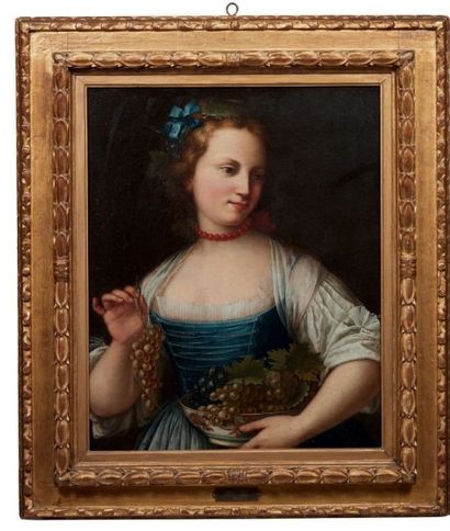 École FRANÇAISE du XVIIIe siècle, entourage de Louis TOCQUE Portrait de jeune femme...