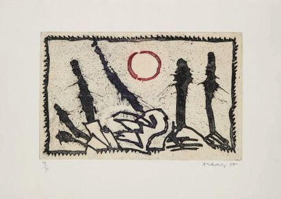 Pierre Alechinsky (né en 1927) Ombres, 1987
Gravure.
Signée en bas à droite.
Numérotée...