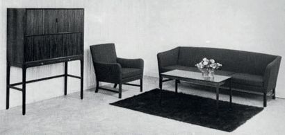 OLE WA NSCHER (1903-1985) 
Cabinet
Acajou et laiton
Réalisé par le Cabinetmaker Andreas...