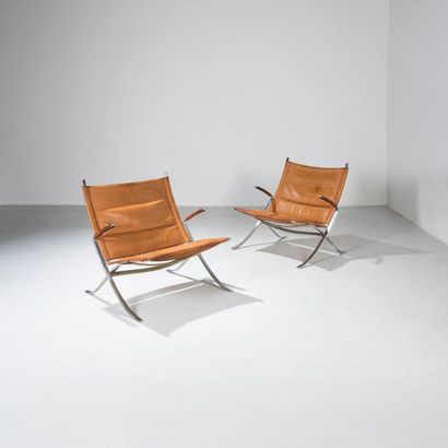 PREBEN FAB RICIUS (1931-1984) & JØRGEN KA STHOLM (1931-2007) 
Paire de fauteuils...