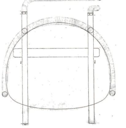 POUL KJAERHOLM (1929-1980) 
Suite de quatre fauteuils modèle «PK 12»
Acier chromé...