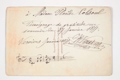Henri VIEUXTEMPS (1820-1881) L.A.S., et photographie avec dédicace et musique a.s.,...