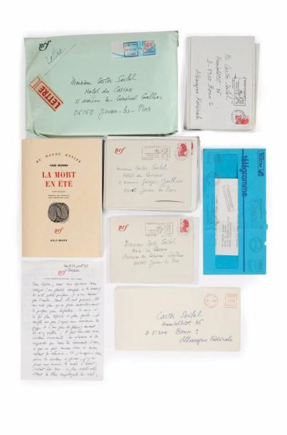 AURY (Dominique) 42 lettres autographes signées à Castor Seibel (1989-1990).

Joint:...