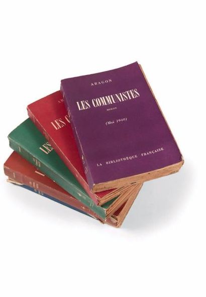 ARAGON (Louis) Les Communistes. Février 1939 à mai 1940. Paris, La Bibliothèque française,...