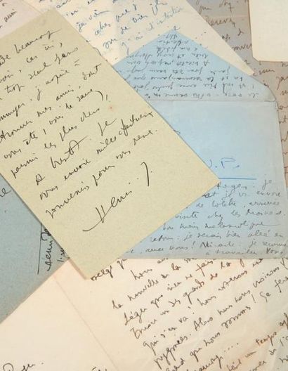 SAUGUET (Henri-Pierre Poupard, dit Henri) Ensemble de 8 lettres adressées à Roger

Désormière....