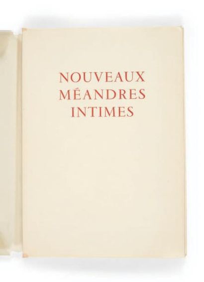 [LOBEL-RICHE (Alméry)] Nouveaux méandres intimes. Vingt-cinq gravures sur cuivre...