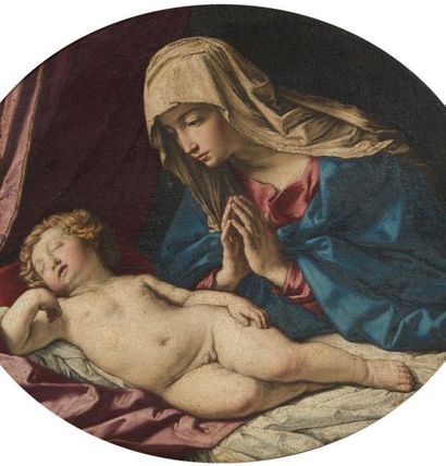 GIOVANNI BATTISTA SALVI, DIT IL SASSOFERRATO (SASSOFERRATO 1609 - ROME 1685) Vierge...