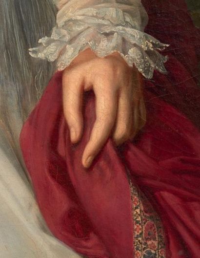 ATTRIBUÉ À LOUIS HERSENT (1777 - 1860) Portrait présumé de Jenny Hoche, comtesse...