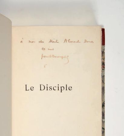 BOURGET (Paul) Le Disciple. Paris, Lemerre, 1889.
In-12 [184 x 119 mm] de (3) ff.,...