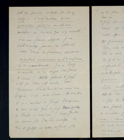 CÉLINE (Louis-Ferdinand) Lettre adressée à Albert Naud. Copenhague, 18 juin 1947.
Lettre...