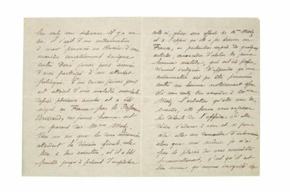 CURIE (Marie) Lettre adressée à Anatole France. Paris, le 10 octobre 1910.
Lettre...