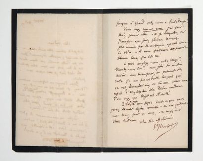 FLAUBERT (Gustave) Lettre adressée à la vicomtesse Lepic.
Croisset, jeudi 17 [octobre...