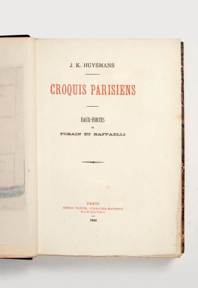 HUYSMANS (Joris Karl) Croquis parisiens. Eaux-fortes de Forain et Raffaëlli.
Paris,...