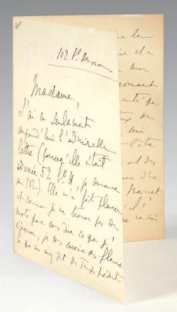 PROUST (Marcel) Lettre adressée à Marie de Régnier. Paris, sans date [vers 1907].
Lettre...