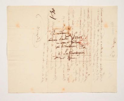 [STENDHAL] Lettre adressée à sa soeur Pauline Périer-Lagrange. Sans lieu [Milan],...