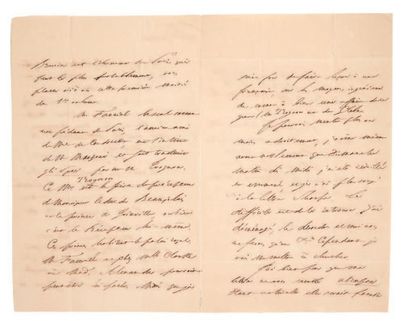 STENDHAL Lettre adressée à Sophie Duvaucel. Sans lieu [Paris], mercredi matin [21...