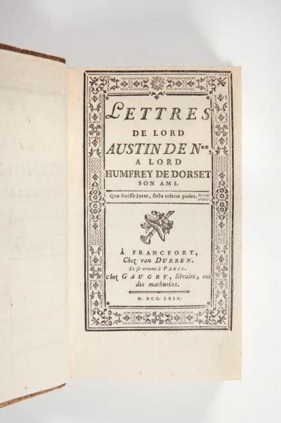 [RESTIF DE LA BRETONNE (Nicolas Edme)]. Lettres de Lord Austin de N**, A Lord Humfrey...