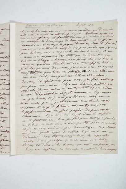 BALZAC (Honoré de) Lettre adressée à Zulma Carraud. Sans lieu, 4 janvier 1831.
Lettre...