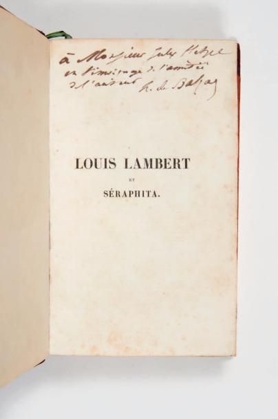 BALZAC (Honoré de) Louis Lambert suivi de Séraphita. Nouvelles éditions revues et...